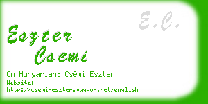 eszter csemi business card